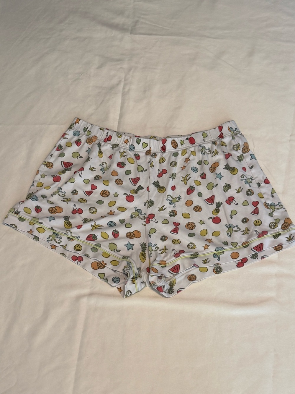 Roller Rabbit Tutti Frutti Pima Cotton Pajama Shorts Loungewear Size Small